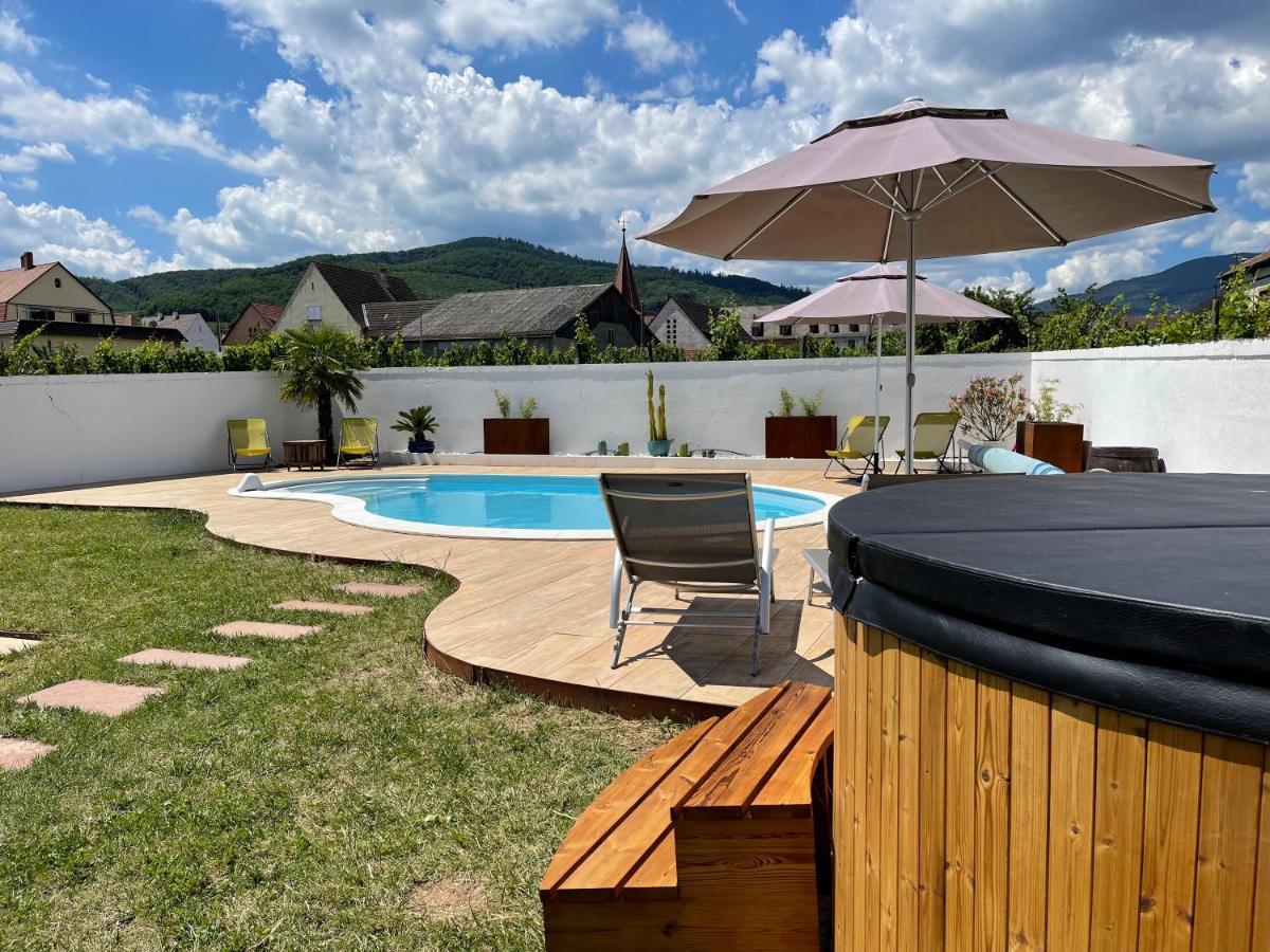 Alsacebnb - Gite 12 Personnes Dans Le Vignoble - Piscine Privee & Spa Ammerschwihr Eksteriør billede