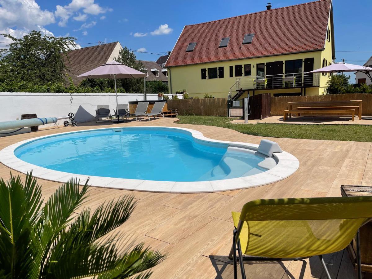 Alsacebnb - Gite 12 Personnes Dans Le Vignoble - Piscine Privee & Spa Ammerschwihr Eksteriør billede